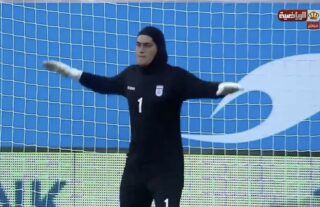 Zohreh Koudaei, the Iranian women's team goalkeeper, has been accused of being a man by the Jordan Football Association