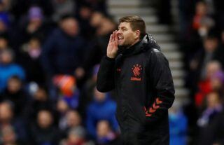 Steven Gerrard on the touchline during his time at Rangers