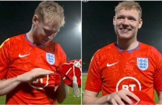 Aaron Ramsdale was given his first England cap after the San Marino win