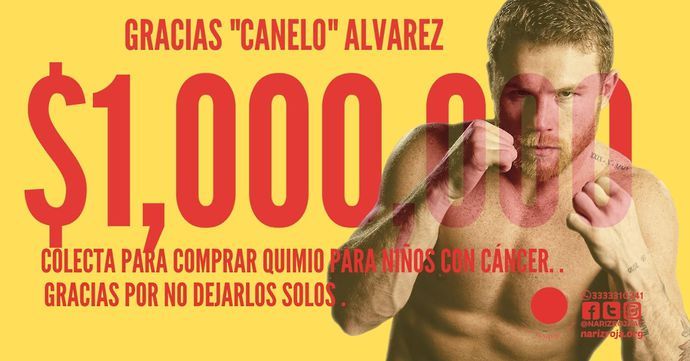 Canelo Alvarez has donated $1 million to a children's cancer hospital