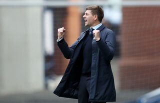 Steven Gerrard looking animated on the touchline