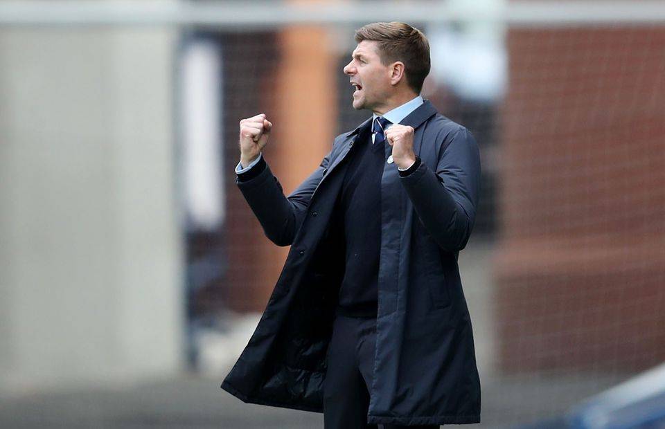 Steven Gerrard looking animated on the touchline