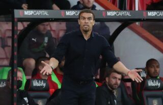 West Brom manager Valerien Ismael looking frustrated