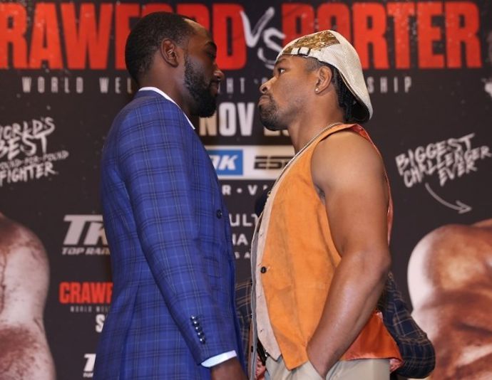 Terence Crawford defends his WBO welterweight title against Shawn Porter 