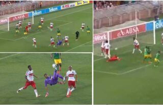 Never forget when goalkeeper Oscarine Masuluke stunned the world with 96th min bicycle-kick