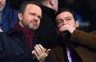 Manchester United chief executive Ed Woodward in the stands vs Manchester City