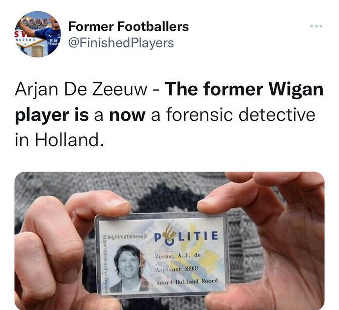 Arjan de Zeeuw is now a detective
