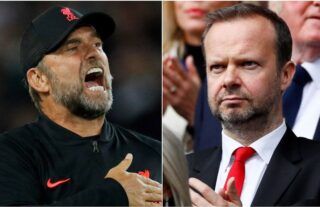 Liverpool manager Jurgen Klopp and Manchester United chief executive Ed Woodward