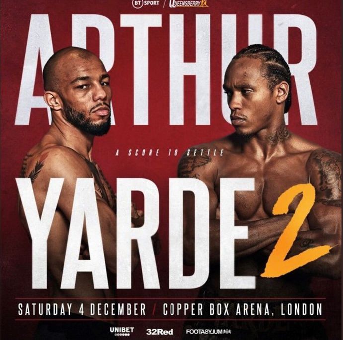 Lyndon Arthur vs Anthony Yarde 2 will happen on December 4th 2021