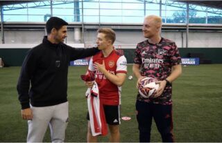 Mikel Arteta rates YouTubers ChrisMD & Theo Baker's football skills out of 100