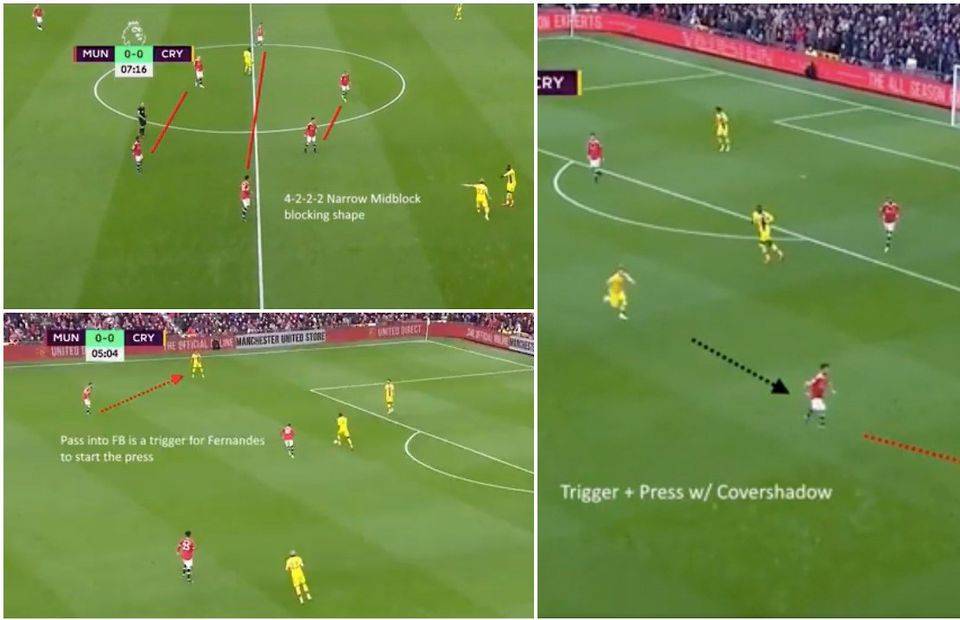 Man Utd's pressing game was completely different vs Palace