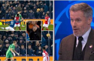 Jamie Carragher brilliantly analyses Everton fan's epic reaction to Gray screamer vs Arsenal