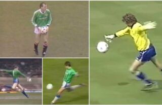 Viral compilation of goalkeepers hoofing the ball forward in the 1980s looks bizarre today