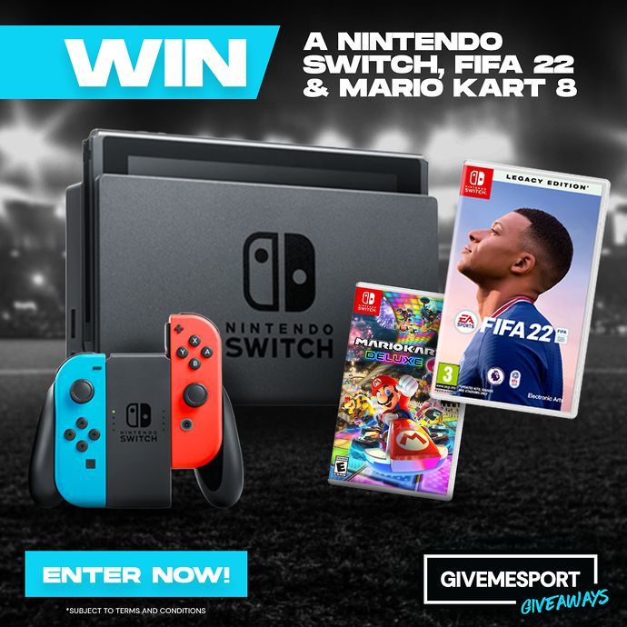 Sign up to be in with a chance of winning a Nintendo Switch, FIFA 22, and Mario Kart 8!