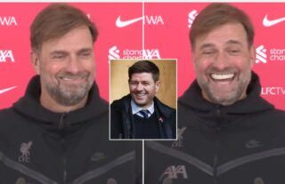 Jurgen Klopp made a joke about Steven Gerrard in presser before Liverpool vs Aston Villa