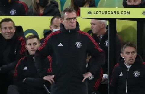 Manchester United manager Ralf Rangnick
