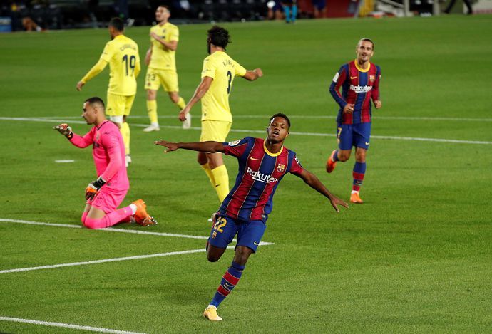Ansu Fati will be hoping to help Barcelona following their poor start in the Champions League
