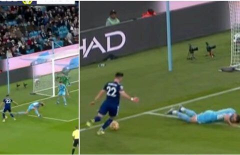 Ruben Dias did everything in his power to try and block a cross in Man City vs Leeds