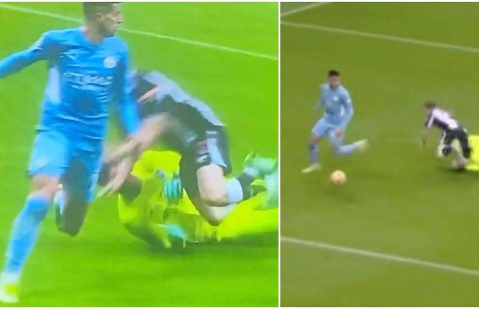Ryan Fraser not given penalty after being wiped out by Ederson