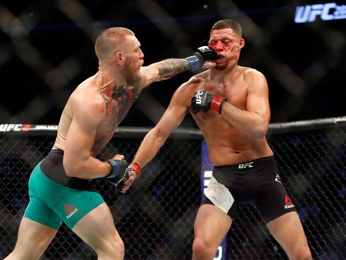 Conor McGregor and Nate Diaz went to war twice in 2016