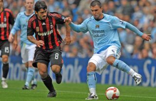 Valeri Bojinov in action for Manchester City