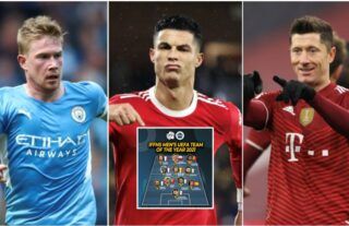 De Bruyne, Ronaldo and Lewandowski have been named in the IFFHS UEFA Team of the Year