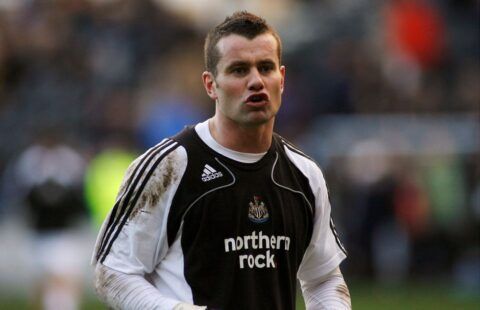 Goalkeeper Shay Given in action for Newcastle