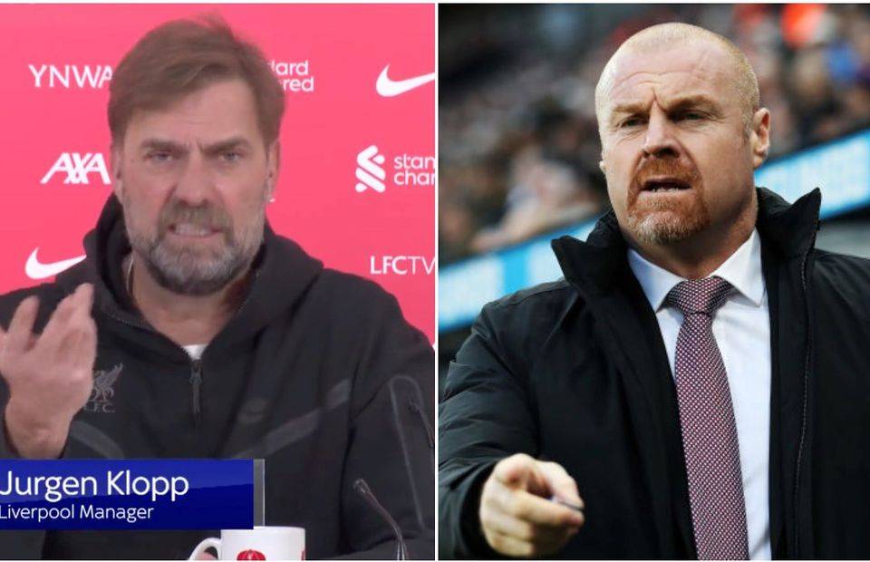 Jurgen Klopp called out Sean Dyche's Burnley for not wanting 5 subs