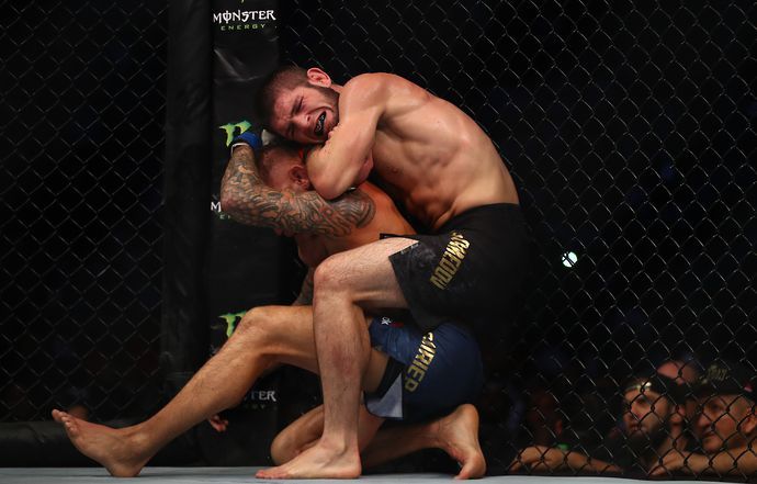 Khabib Nurmagomedov submitted Dustin Poirier in the main event of UFC 242