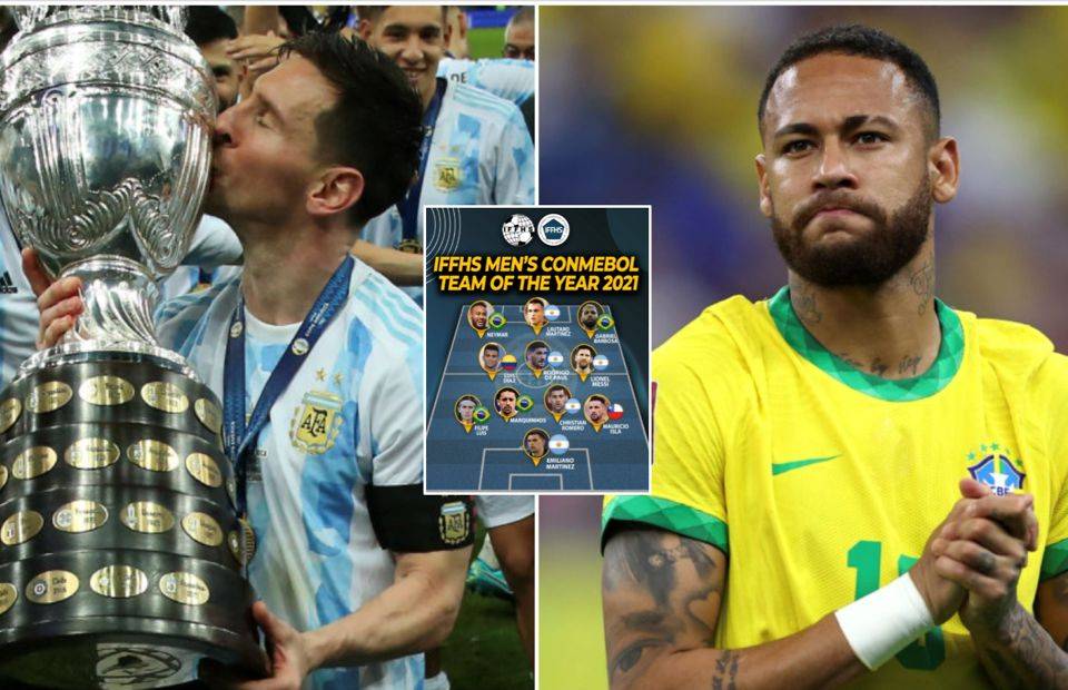 Lionel Messi and Neymar make it in the South American team of 2021