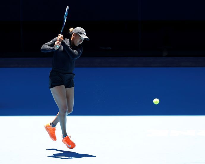 Naomi Osaka has been training for the Australian Open