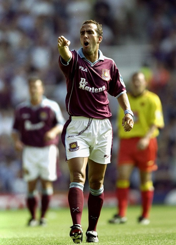 Paolo Di Canio playing for West Ham in 1999