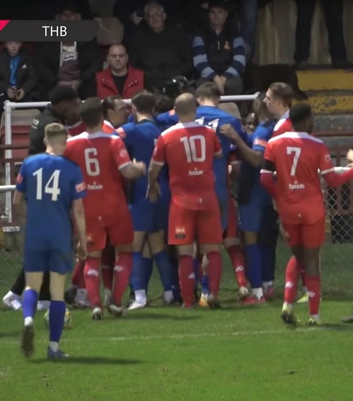 Whitehawk vs Three Bridges highlights: Crazy match in England's 8th tier is going viral