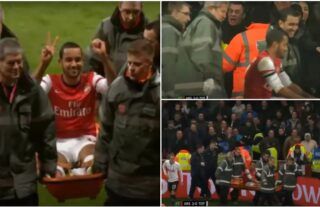 Theo Walcott mocked Spurs fans exactly eight years ago
