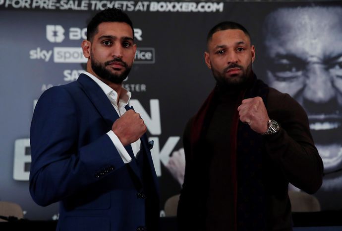 Amir Khan and Kell Brook ahead of their February fight