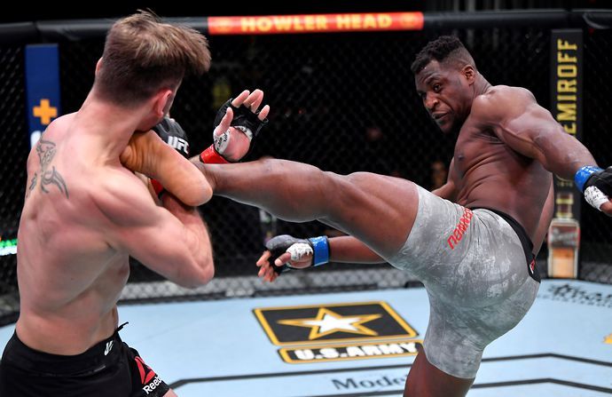 Francis Ngannou finished Stipe Miocic in the second round