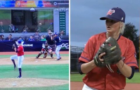 Teenager Genevieve Beacom has become the first female pitcher to play for an Australian professional baseball team