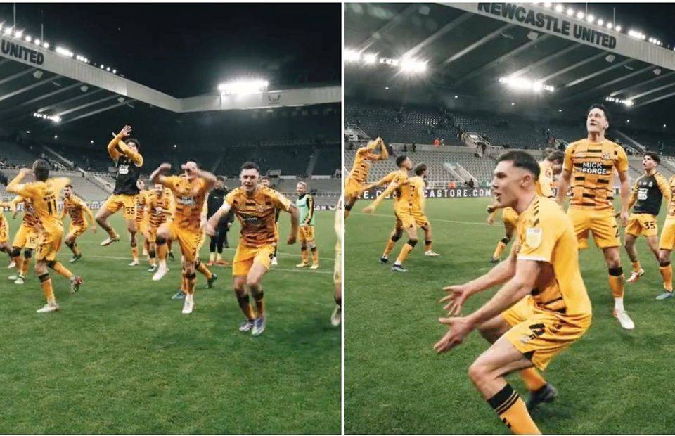 Cambridge United channel Cristiano Ronaldo with celebration after Newcastle win