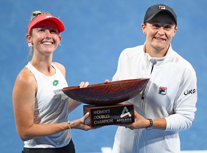 Ashleigh Barty also won the doubles tournament at the Adelaide International