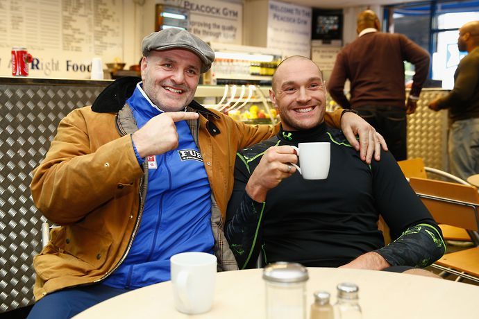Tyson Fury pictured with his father John Fury