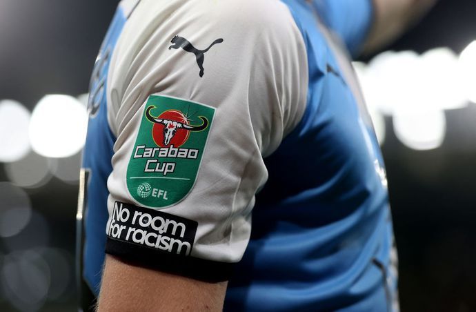 Carabao Cup logo on football player shirt for 2021/22 campaign