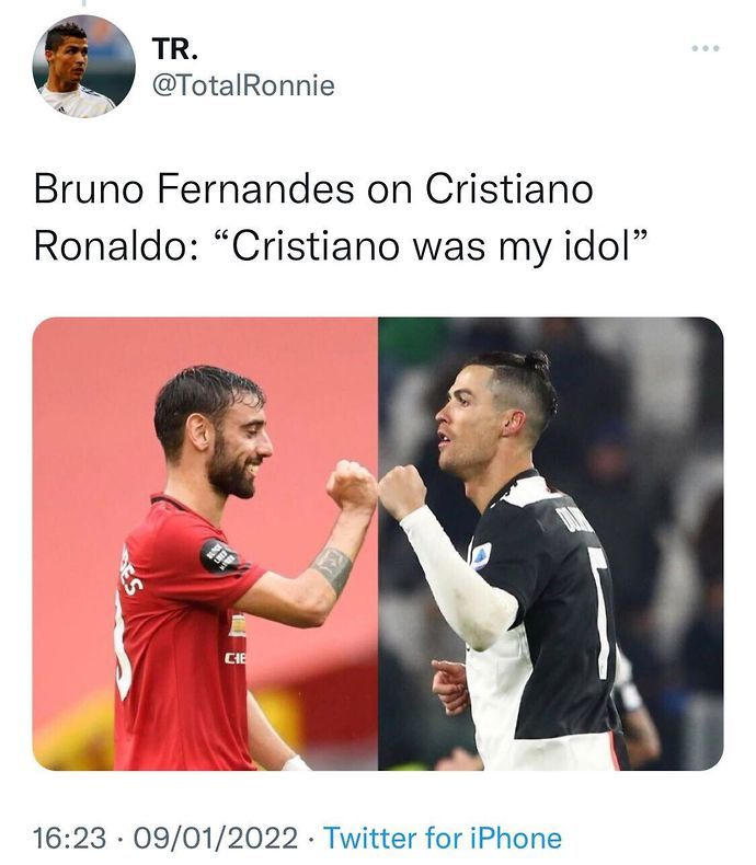 Fernandes tweet on Ronaldo