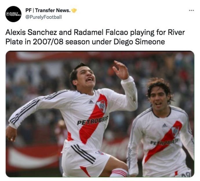 Radamel Falcao and Alexis Sanchez