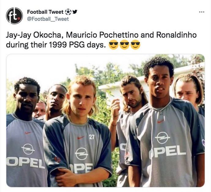 Ronaldinho and Mauricio Pochettino