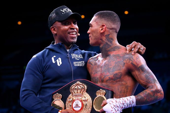 Conor Benn pictured with his dad Nigel Benn