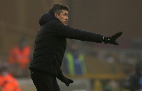 Bruno Lage giving instructions to his team