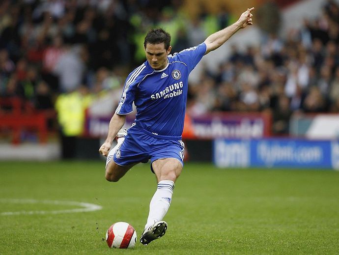 Frank Lampard scored nine free-kicks in the Premier League