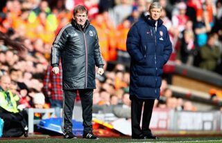 Kenny Dalglish and Arsene Wenger during Liverpool vs Arsenal