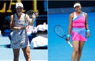 Naomi Osaka and Ashleigh Barty at the Australian Open 2022
