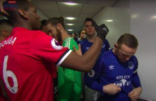 Wayne Rooney was not in the mood for a handshake!